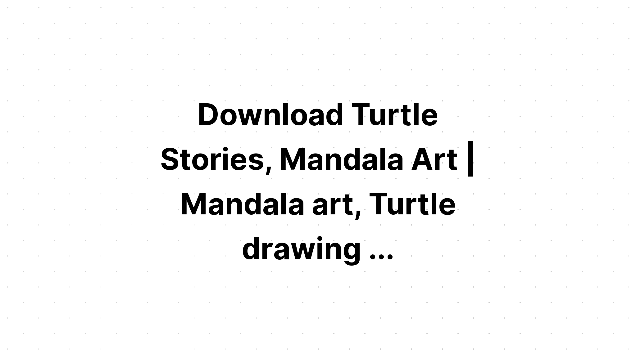 Download Floral Turtle Mandala Animal SVG File